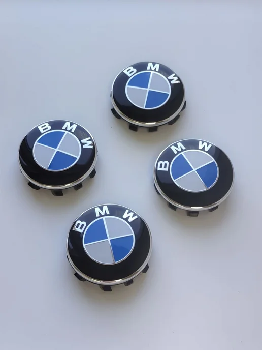 NalAuto Заглушки BMW 56 мм колпачки на литые диски, голубой, фото 2