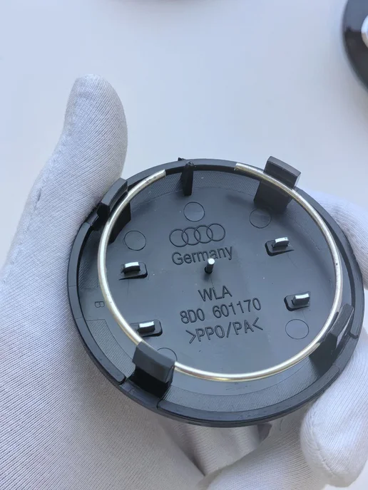 NalAuto Колпачки Audi 67 мм заглушки на литые диски, черный, фото 2
