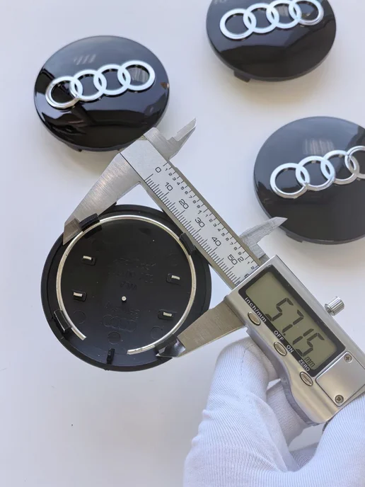 NalAuto Колпачки Audi 67 мм заглушки на литые диски, черный, фото 4