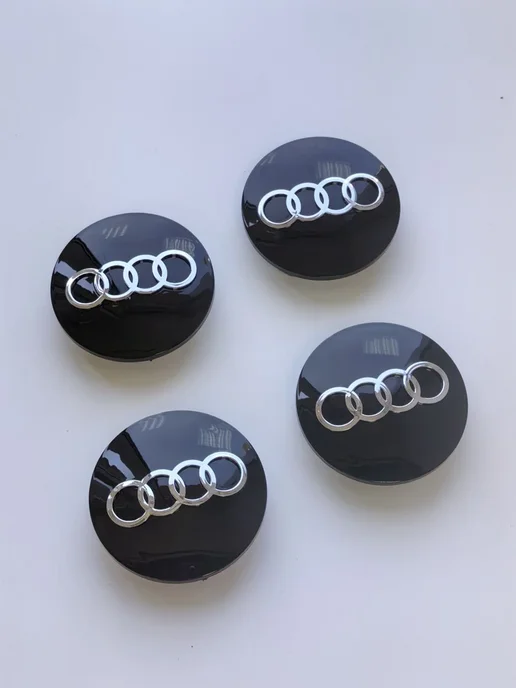 NalAuto Колпачки Audi 67 мм заглушки на литые диски, черный, фото 7