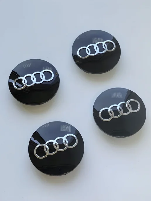NalAuto Колпачки Audi 67 мм заглушки на литые диски, черный, фото 8