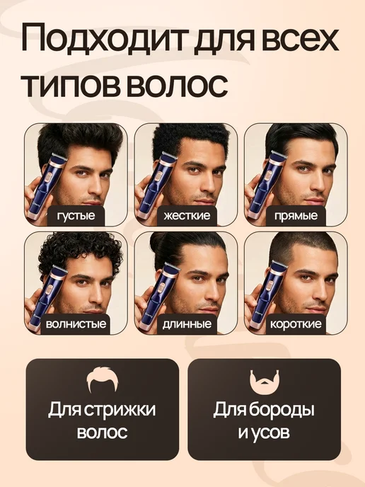 HEFFNER Профессиональная машинка для стрижки волос мужская, синий, фото 3
