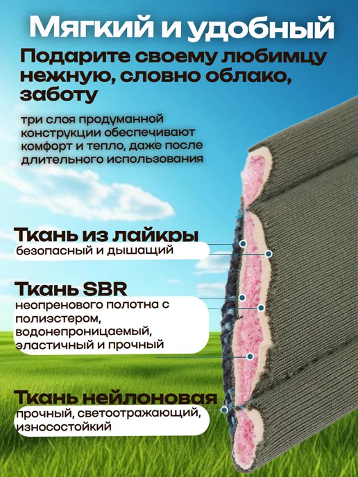 JennyPet Ошейник нейлоновый для собак крупных и средних пород, зеленый, фото 4
