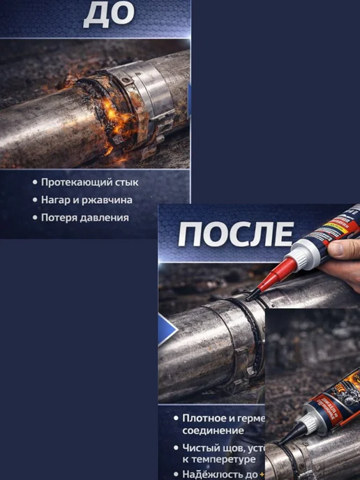 Tytan professional Герметик силиконовый Высокотемпературный, красный,шт 1, красный, фото 6
