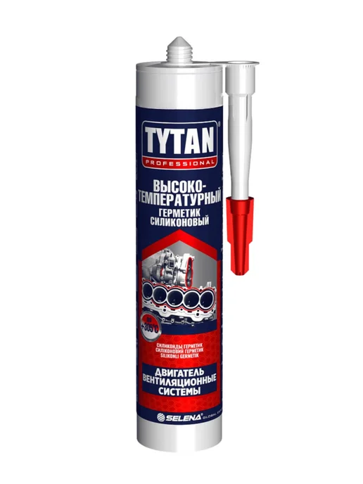 Tytan professional Герметик силиконовый Высокотемпературный, красный,шт 1, красный, фото 8