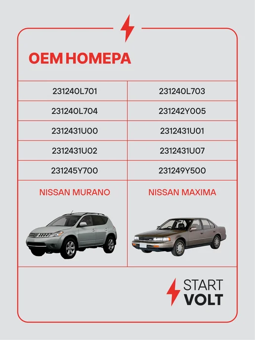 STARTVOLT Регулятор напряжения генератора Nissan Murano Z50 Maxima, вариант, фото 2