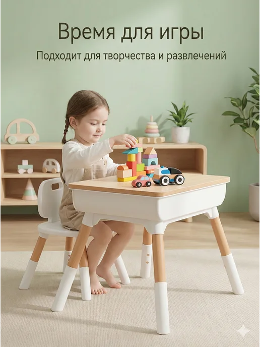 Детский растущий стул и стол, вариант, фото 4