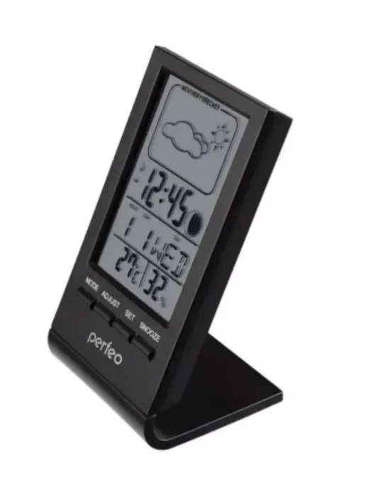 PERFEO Часы-метеостанция "Angle", белый, (PF-S2092), черный