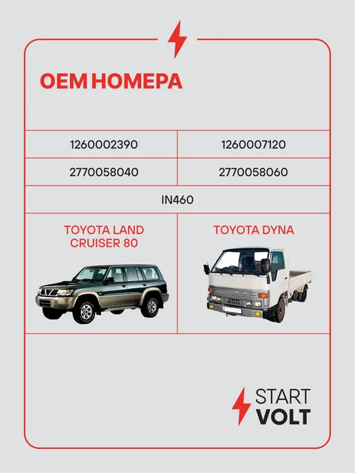 STARTVOLT Регулятор напряжения генератора Toyota Land Cruiser 80, вариант, фото 2