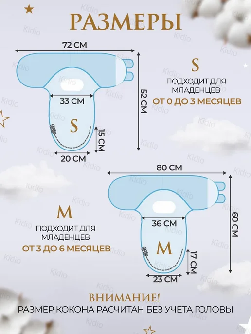 Пеленка кокон на липучке и молнии, белый, фото 4