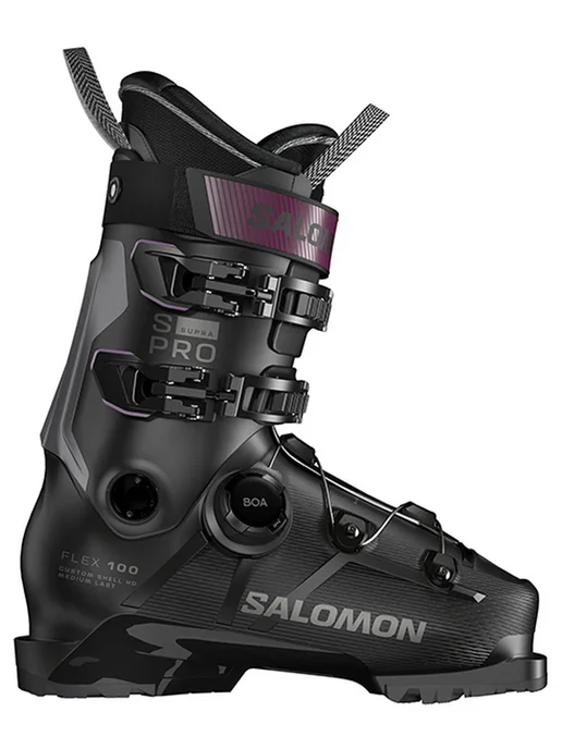 SALOMON Г л ботинки S-Pro Supra BOA 100 GW Black-Grey-Burgundy, черный