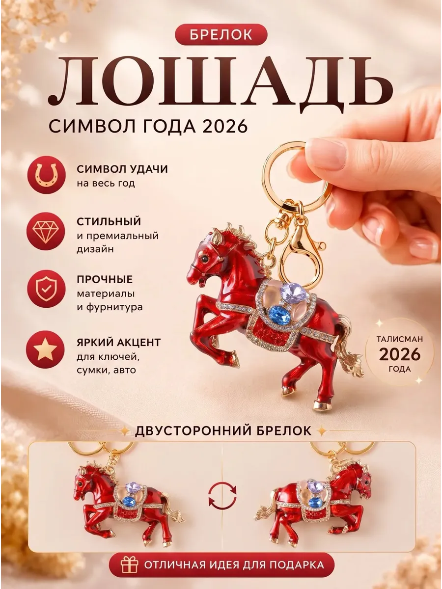 Брелок Лошадь символ года 2026
