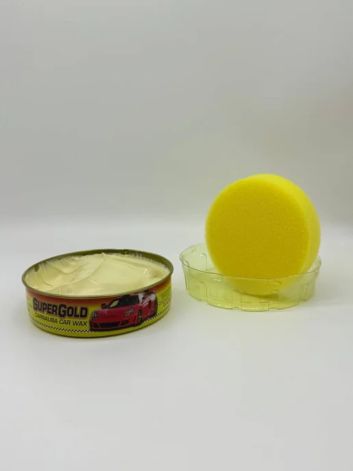 QwertyA14 Автомобильный воск ABRO Super Gold Carnauba, блеск до 12 мес, золотой, фото 5