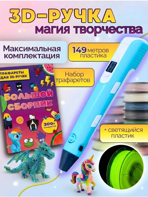 SIDHOME 3д ручка для девочек набор с пластиком 3D ручка, вариант
