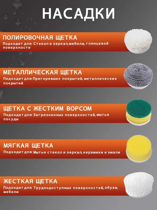 vivacity Электрощетка с насадками для уборки 5в1, белый, фото 3