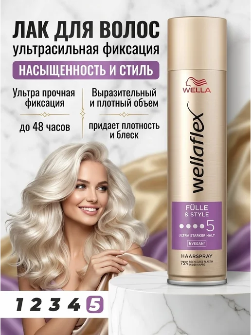 WELLAFLEX Лак для волос Wella Fülle & Style 250 мл, 250 мл
