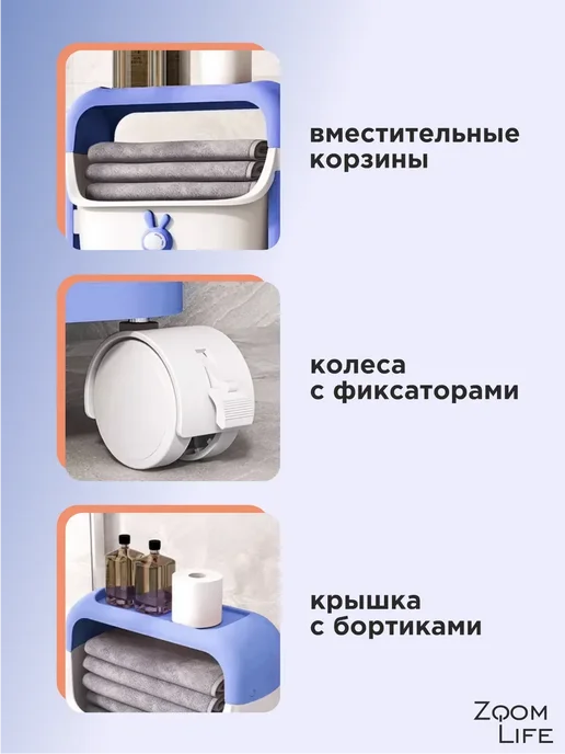 Стеллаж для игрушек в детскую с ящиками пластиковый, вариант, фото 5