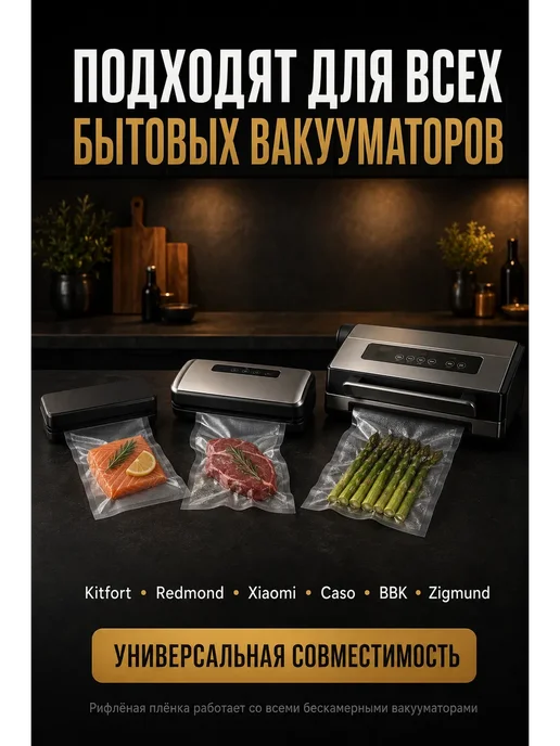 ГермесПак Пакеты для вакууматора рифленые 28х500 рулон 75мкм, 28x500, фото 7