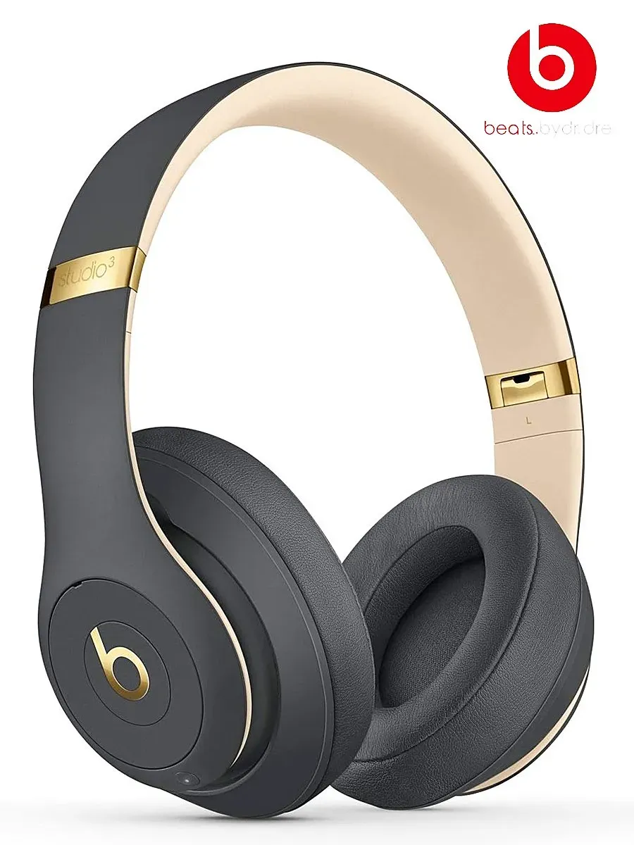 Наушники беспроводные Beats с микрофоном серые