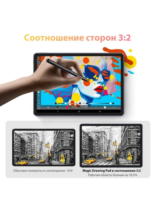 XP-PEN Мобильный планшет Magic Drawing Pad, 12.2" 8 ГБ 256 ГБ, 8 ГБ, 256 ГБ, фото 4