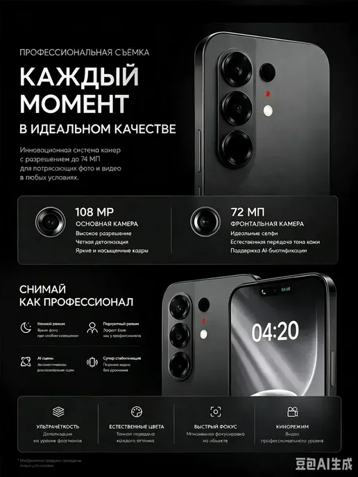 Смартфон TECNO 1 6/512 ГБ, черный, фото 2