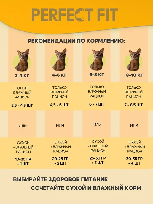 PERFECT FIT Влажный корм для кошек с чувствительным пищеварением индейка…, 28 шт, 75 г, фото 5