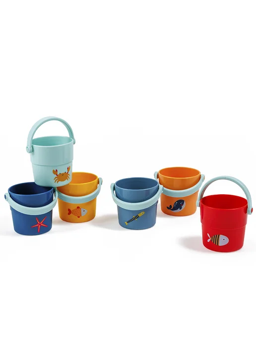 HAPE Ведерки для ванной детские, красный, фото 5