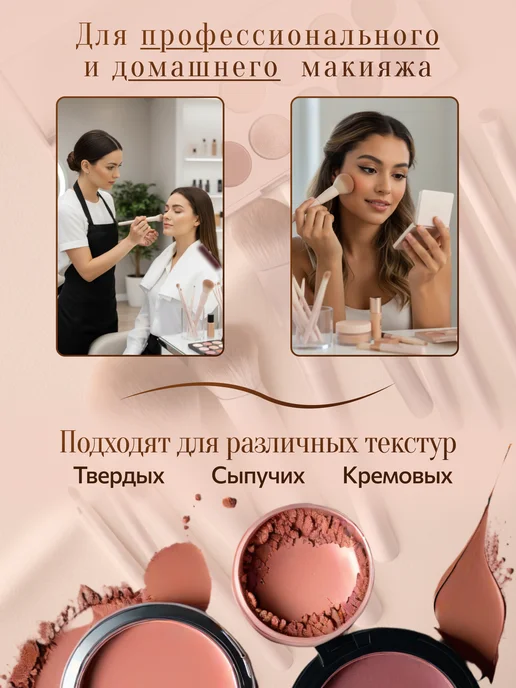 Misselision Набор кистей для макияжа с косметичкой, серый, фото 6