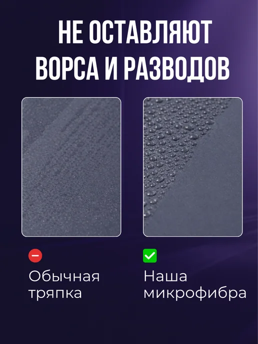 САЛФЕЯ Двусторонняя микрофибра для сушки авто 50х60, 50x60, фото 3
