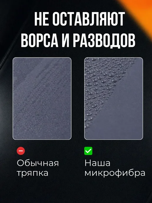 САЛФЕЯ Двусторонняя микрофибра для авто 50x70 см 1300 GSM, 50x70 см, фото 5