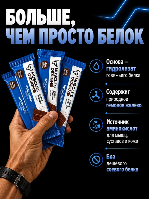 Muscles Design Lab Протеиновые батончики 12 штук 60 гр вкус "Шоколад", 60 г, фото 5