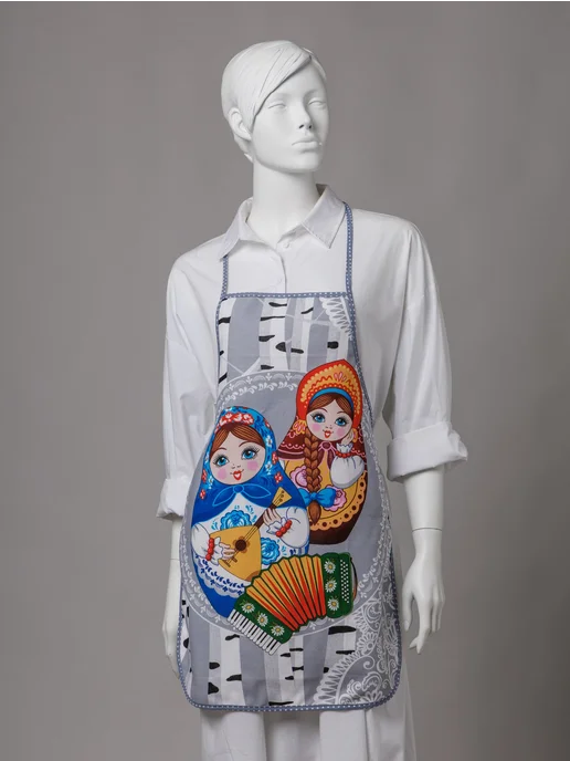 Рукавица Фартук кухонный рабочий для дома, белый, фото 3