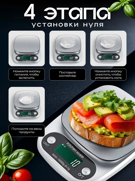 Весы кухонные электронные, серый, фото 3