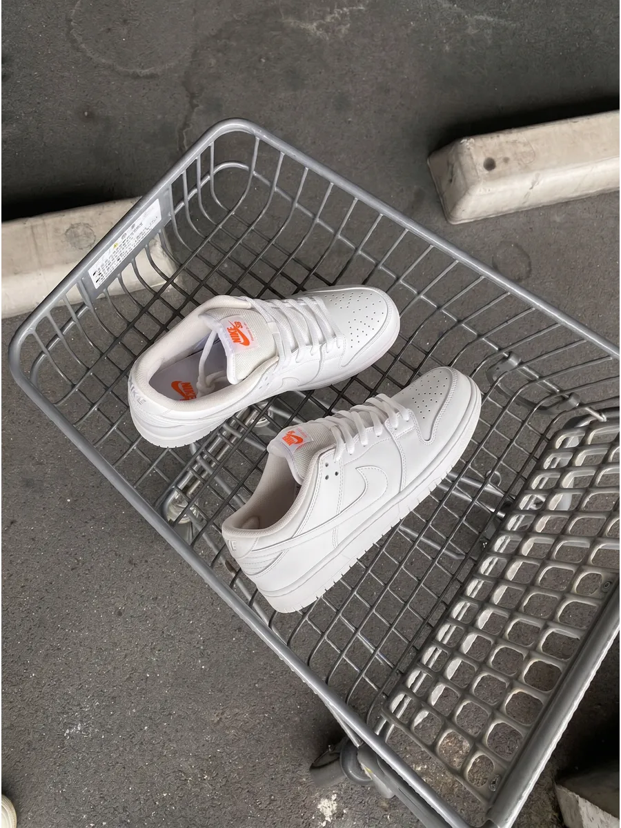 Кроссовки sb dunk low данки кеды белые для школы