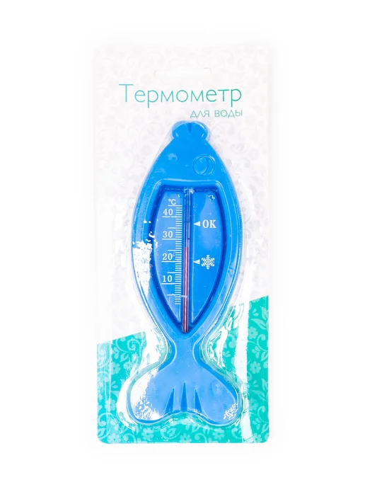 Первый термометровый завод Термометр для воды Рыбка ТБВ-1 голубой, 15.5×5.8см, 15.5x5.8 см