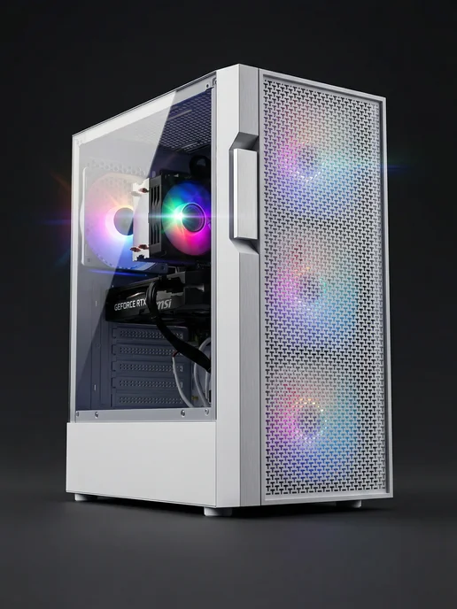 RobotComp Игровой Компьютер Аллигатор RTX 5050 V3, белый, фото 7