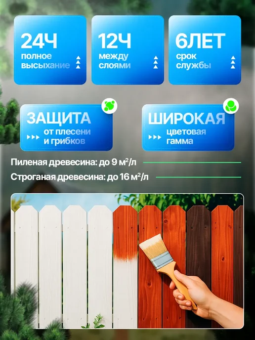 ТЕКСТУРОЛ классик деревозащитное средство Белый 1л, 1 л, фото 3