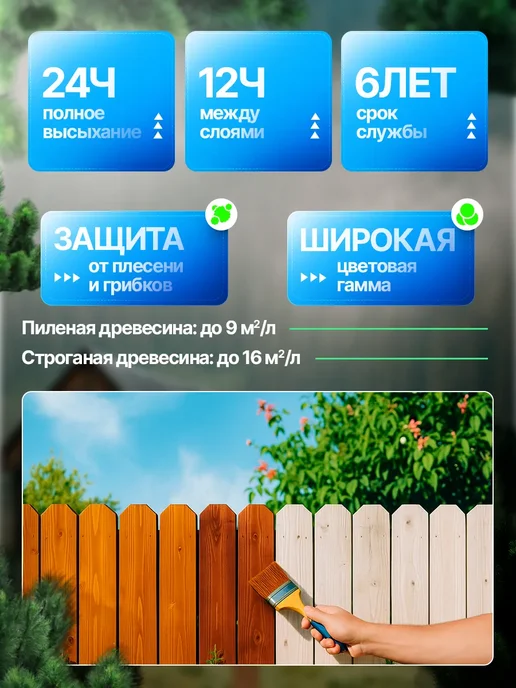 ТЕКСТУРОЛ классик деревозащитное средство Тик 1л, 1 л, фото 3