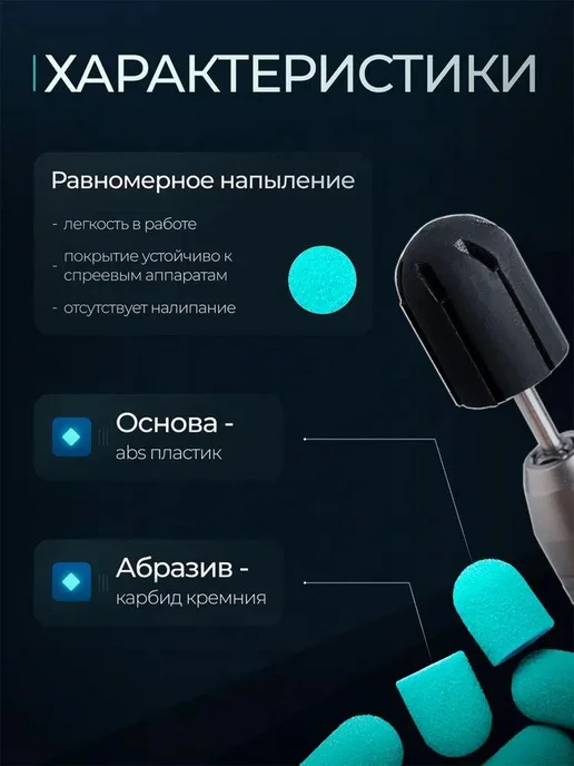 Набор профессиональных насадок для педикюра Алмазные колпач, вариант, фото 3