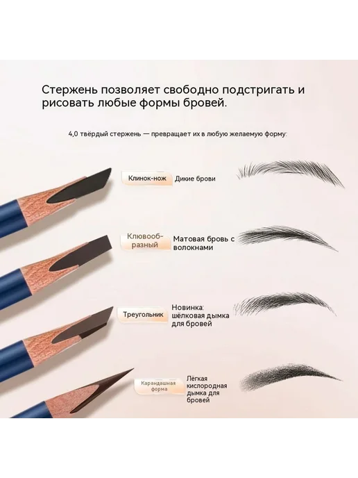 Карандаш для бровей Коричневый 4 2 г, 2 г, фото 2