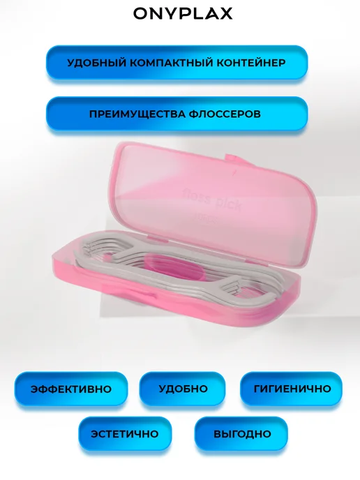 Onyplax Зубочистка с нитью пластиковая Флосеры Набор флоссеров, вариант, фото 2