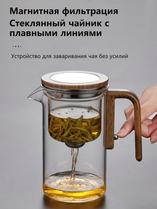 SamaDoyo Магнитный фильтрующий чайник для кунг-фу чая 1000мл, 1 л, фото 4