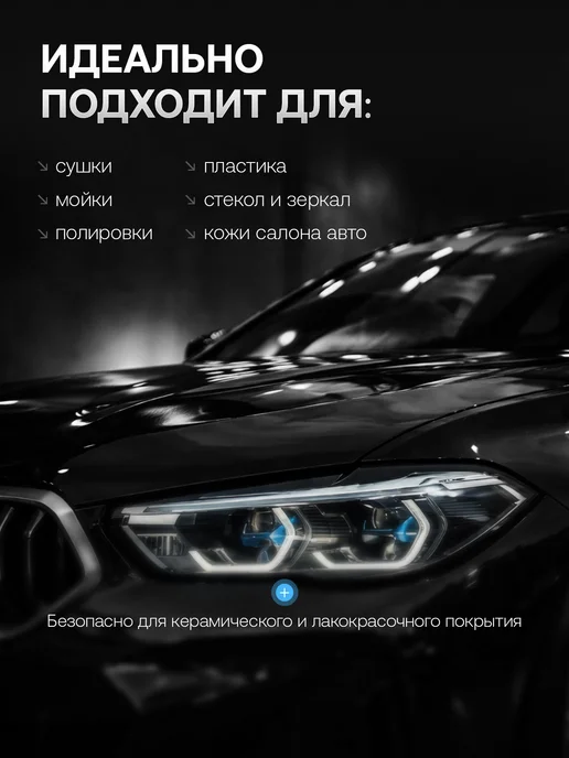 PetPaw Тряпка для машины из микрофибры салфетки набор 2 шт, 2 шт, фото 5