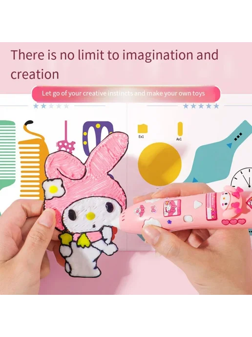 3д Ручка Sanrio Низкая Температура Рисование Игрушка, голубой, фото 5