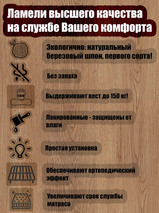 Ламели Шоп Ламель мебельная 940 53 8 3 шт, держатели в наборе 6 шт, 3 шт, 6 шт, фото 3