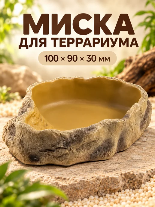 Repti-Zoo Поилка террариумная, 280х220х60 мм, 100x90x30 мм, фото 3