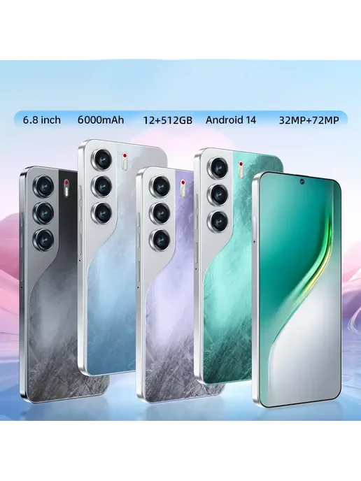 Смартфон YFQTXLW C60 Pro 4/512 ГБ, зеленый, фото 2