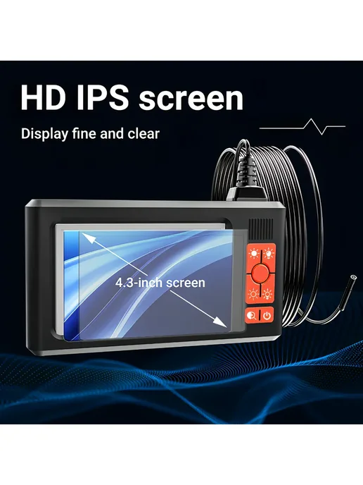 Эндоскоп автомобильный 2м 4 3 дюйма 1080p G60, 2 м, фото 2