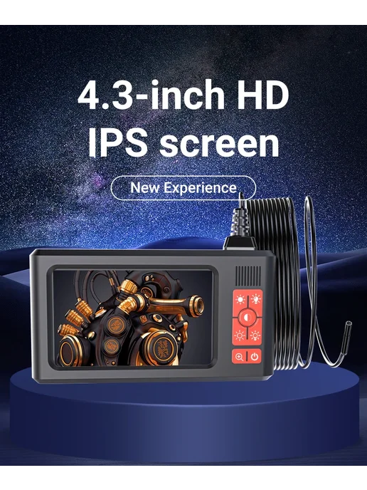 Эндоскоп автомобильный 2м 4 3 дюйма 1080p G60, 2 м, фото 8