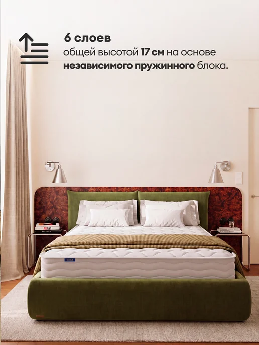 BLОSSOM Матрас 160x200 Блоссом Классик, Независимые пружины, 160x200, фото 3